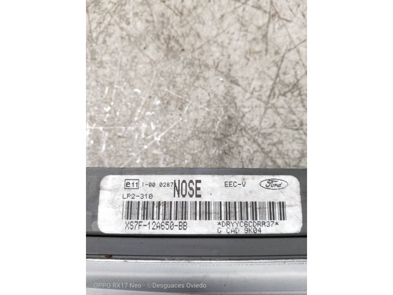 Recambio de centralita motor uce para ford mondeo berlina (gd) clx referencia OEM IAM XS7F12A650BB NOSE 