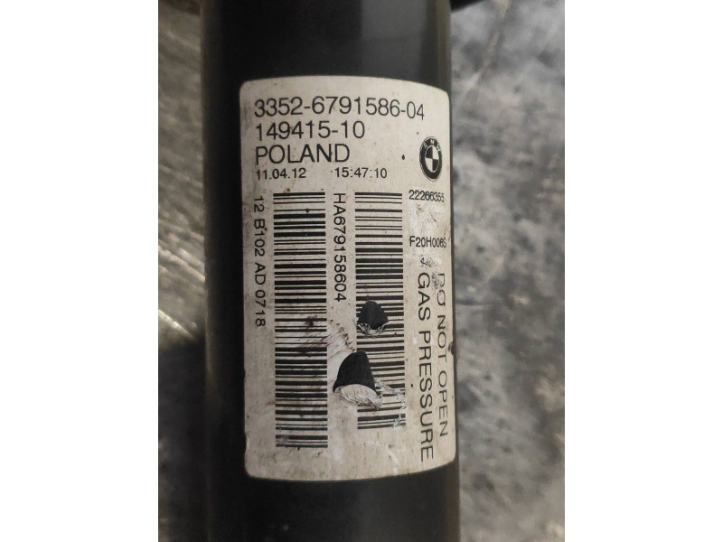 Recambio de amortiguador trasero izquierdo para bmw serie 1 lim. (f20) 116d referencia OEM IAM 3352679158604 14941510 