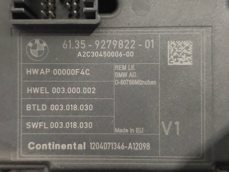 Recambio de caja reles / fusibles para bmw serie 1 lim. (f20) 116d referencia OEM IAM 927982201 6135927982201 A2C3045000600