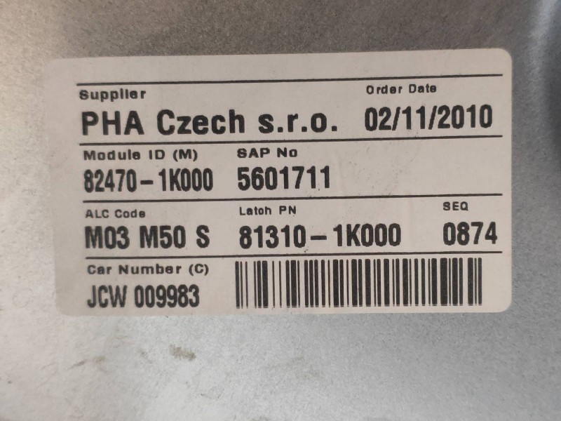 Recambio de elevalunas delantero izquierdo para hyundai ix20 gl classic referencia OEM IAM 824701K000  