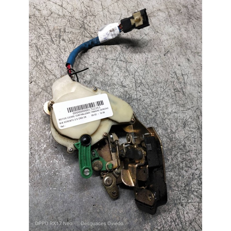 Recambio de motor cierre centralizado trasero derecho para kia sorento 2.5 crdi ex referencia OEM IAM   