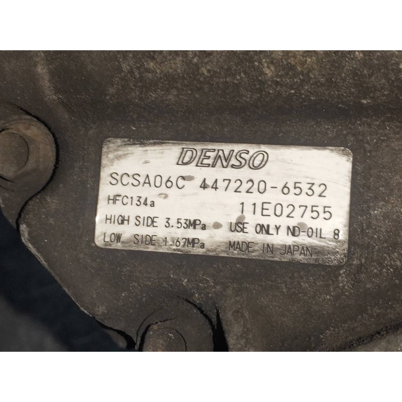 Recambio de compresor aire acondicionado para toyota yaris (ksp9/scp9/nlp9) básico referencia OEM IAM 4472206532 11E02755 SCSA06
