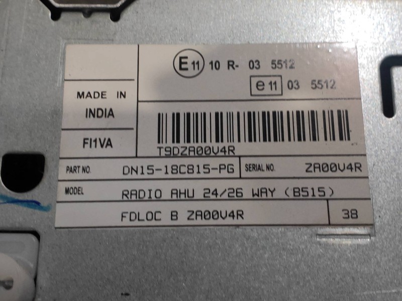 Recambio de sistema audio / radio cd para ford ecosport titanium referencia OEM IAM DN1518C815PG  