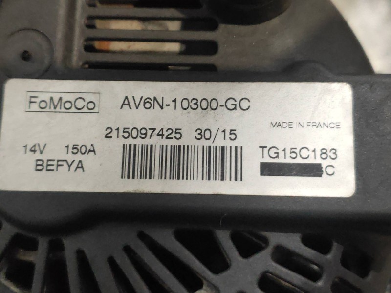 Recambio de alternador para ford ecosport titanium referencia OEM IAM AV6N10300GC 215097425 TG15C183
