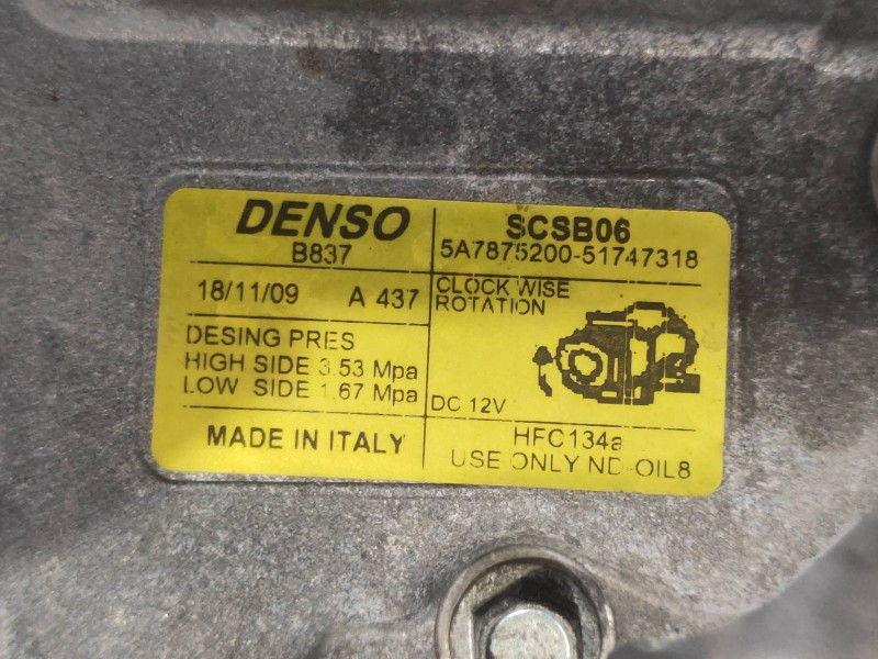 Recambio de compresor aire acondicionado para ford ka (ccu) titanium+ referencia OEM IAM 5A7875200 51747318 SCSB06