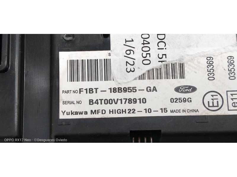 Recambio de pantalla multifuncion para ford fiesta (ccn) trend referencia OEM IAM F1BT18B955GA  