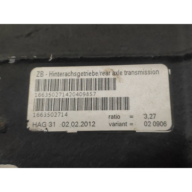 Recambio de diferencial trasero para mercedes clase m (w166) ml 350 bluetec (166.004) referencia OEM IAM A1663510205 1663502714 