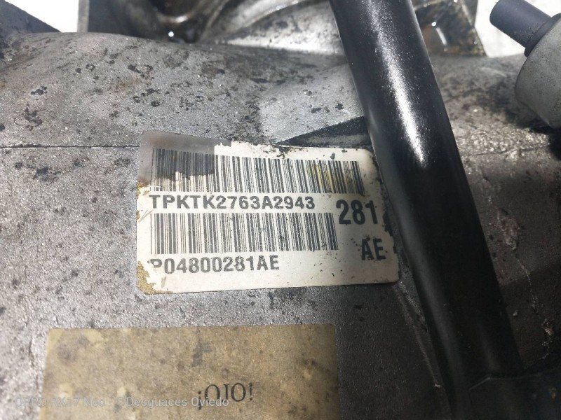Recambio de caja cambios para chrysler sebring berlina (jr41) 2.0 16v cat referencia OEM IAM P04800281AE TPKTK2763A2943 