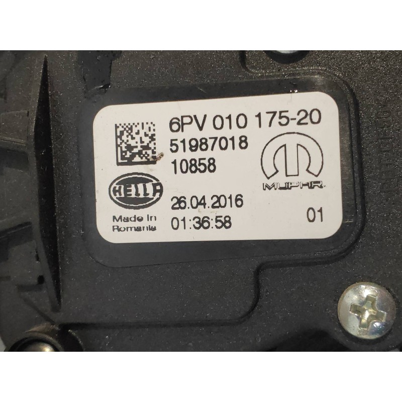 Recambio de potenciometro pedal para fiat tipo ii (357) berlina lounge referencia OEM IAM 51987018 6PV01017520 