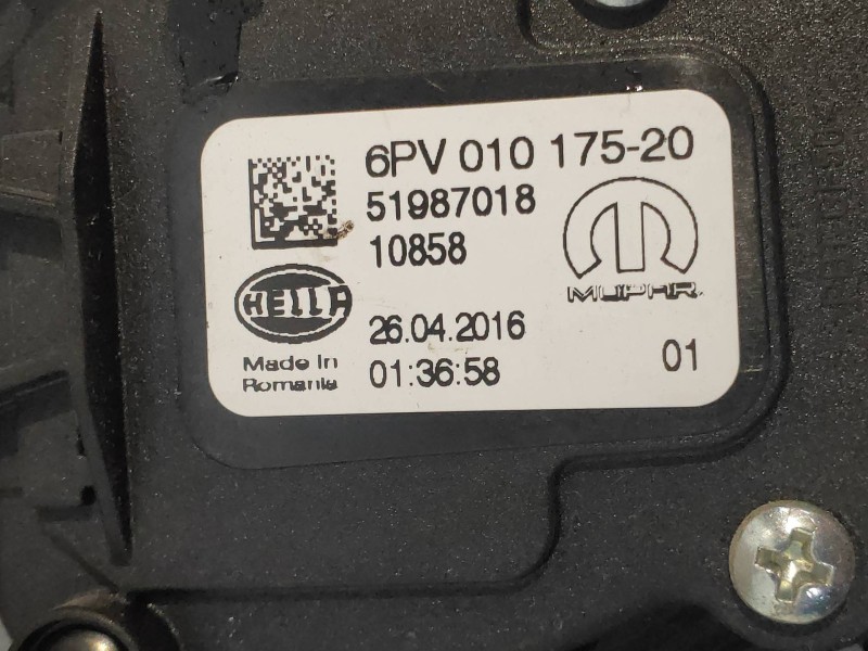 Recambio de potenciometro pedal para fiat tipo ii (357) berlina lounge referencia OEM IAM 51987018 6PV01017520 