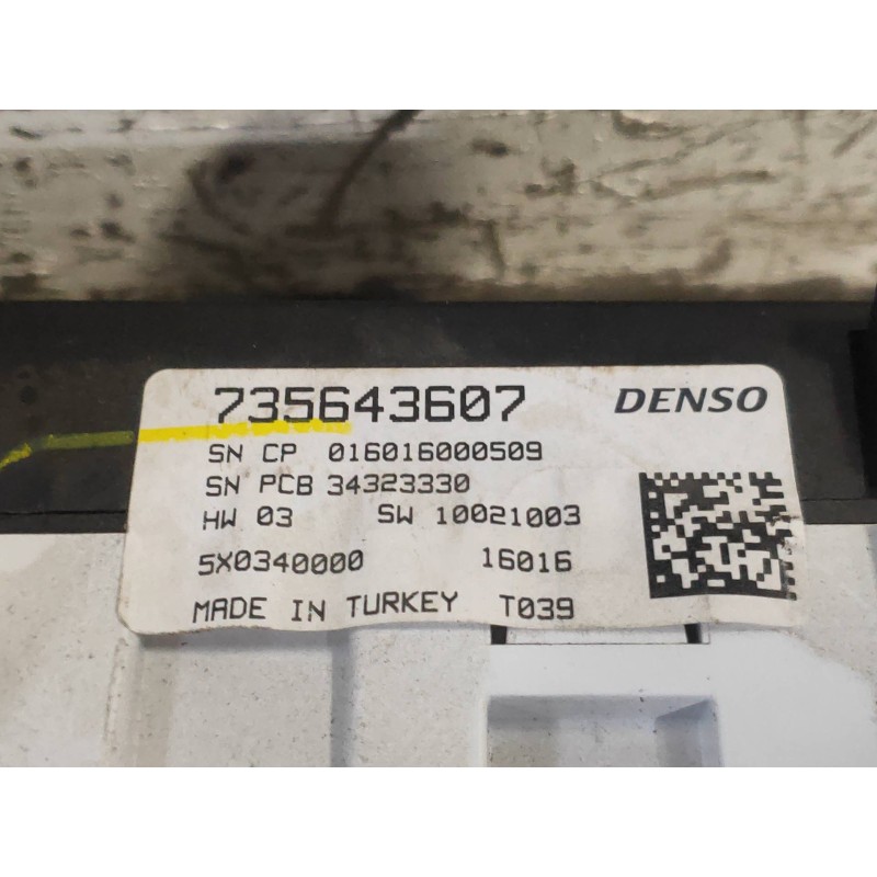 Recambio de mando calefaccion / aire acondicionado para fiat tipo ii (357) berlina lounge referencia OEM IAM 735643607 34323330 