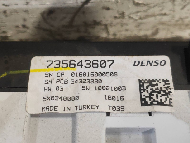 Recambio de mando calefaccion / aire acondicionado para fiat tipo ii (357) berlina lounge referencia OEM IAM 735643607 34323330 