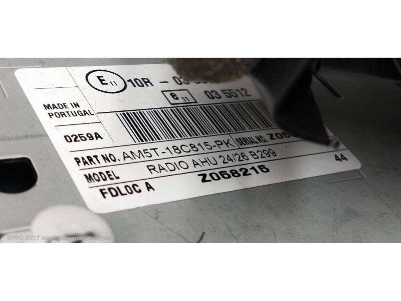 Recambio de sistema audio / radio cd para ford fiesta (ccn) trend referencia OEM IAM AM5T18C815PK  