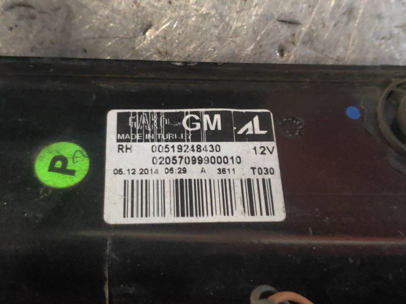 Recambio de piloto trasero derecho para opel combo d kasten l2h1 2,4t referencia OEM IAM 519248430 00519248430 