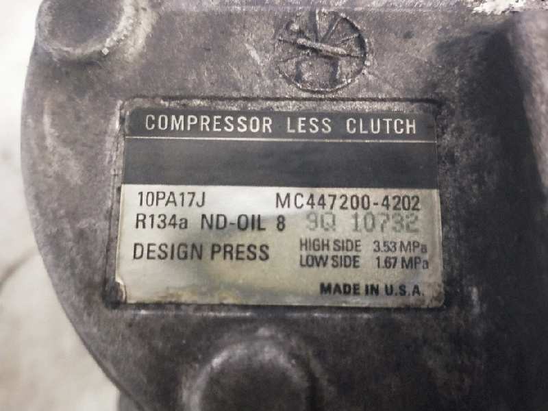 Recambio de compresor aire acondicionado para chrysler voyager (gs) 3.3 cat referencia OEM IAM 4472004202 10PA17J 