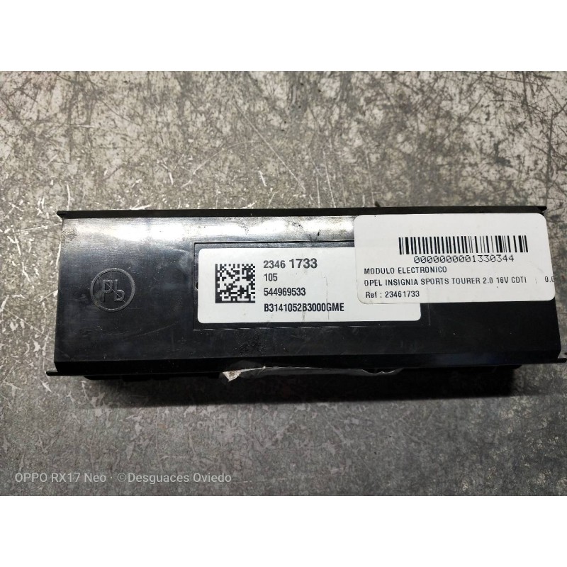 Recambio de modulo electronico para opel insignia sports tourer 2.0 16v cdti referencia OEM IAM 23461733 544969533 