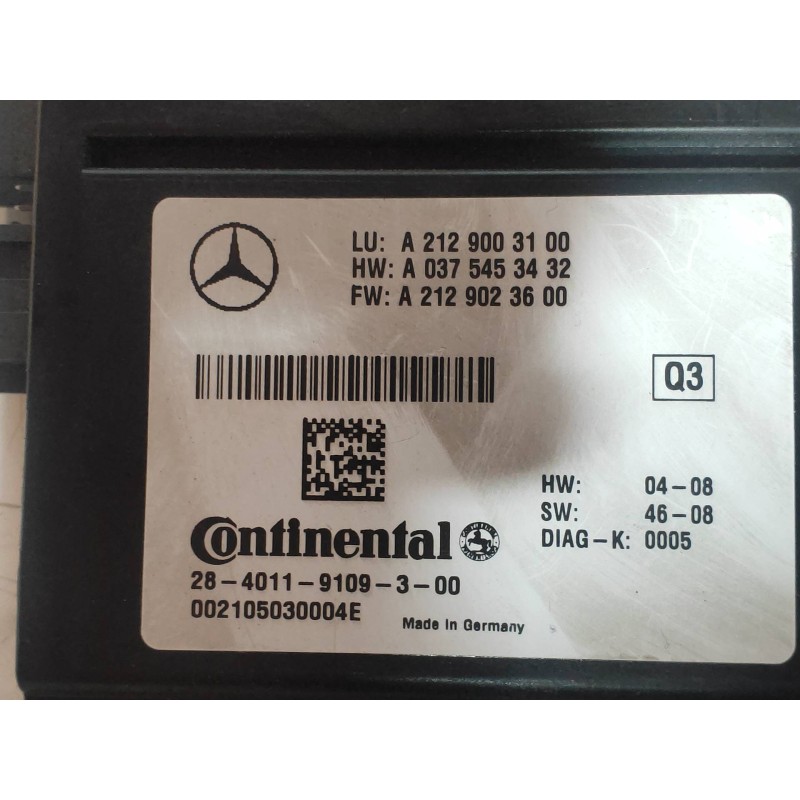 Recambio de modulo electronico para mercedes clase e (w212) familiar 250 cdi blueefficiency (212.203) referencia OEM IAM A212900