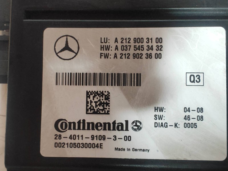 Recambio de modulo electronico para mercedes clase e (w212) familiar 250 cdi blueefficiency (212.203) referencia OEM IAM A212900