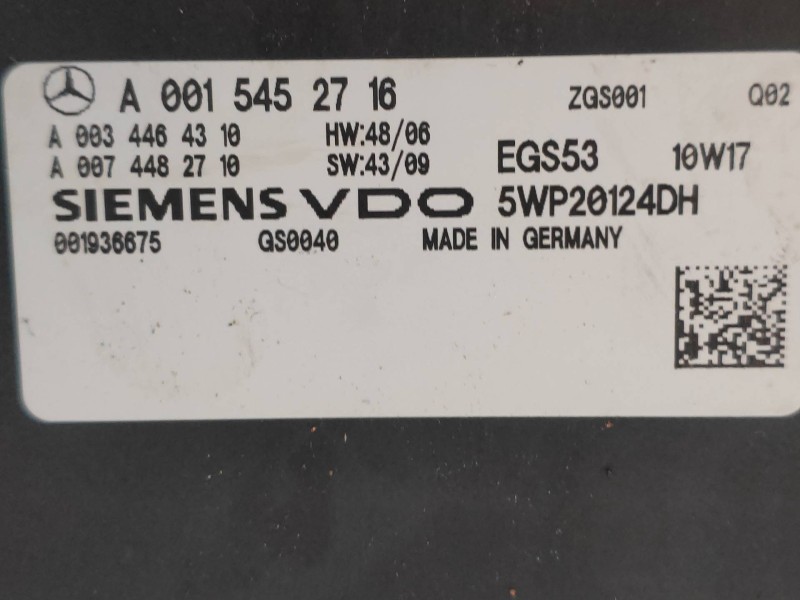 Recambio de modulo electronico para mercedes clase e (w212) familiar 250 cdi blueefficiency (212.203) referencia OEM IAM A001545