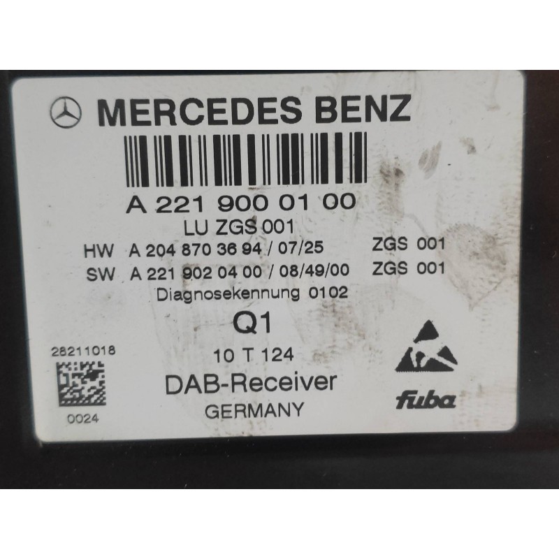 Recambio de modulo electronico para mercedes clase e (w212) familiar 250 cdi blueefficiency (212.203) referencia OEM IAM A221900