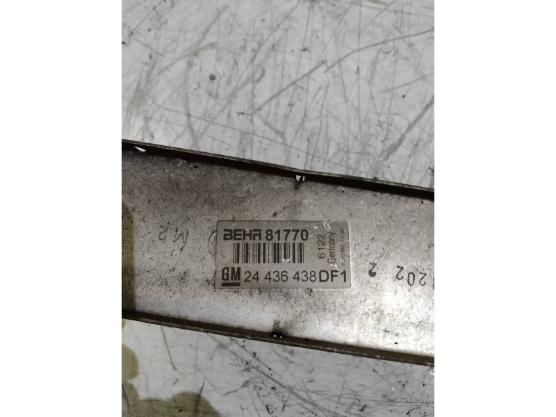 Recambio de intercooler para opel zafira a elegance referencia OEM IAM 24436438DF1  