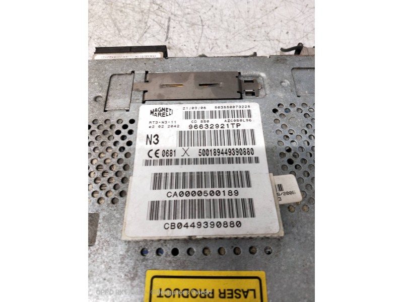 Recambio de sistema navegacion gps para peugeot 607 (s2) básico referencia OEM IAM 96632921TP 9659048180 