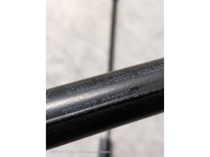 Recambio de amortiguadores capo para peugeot 306 berlina 3/4/5 puertas (s2) boulebard referencia OEM IAM 9629219580 4P 190N