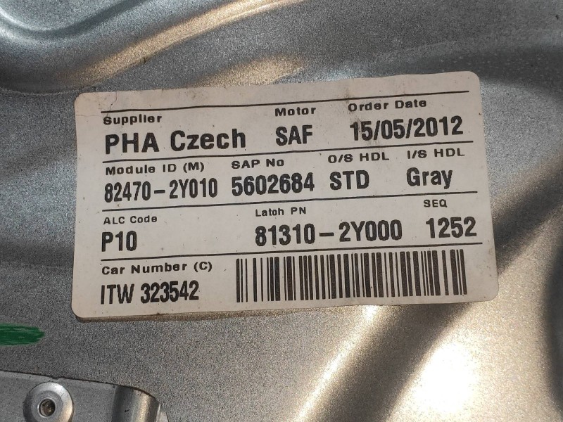 Recambio de elevalunas delantero izquierdo para hyundai ix35 classic 2wd referencia OEM IAM 824702Y010  