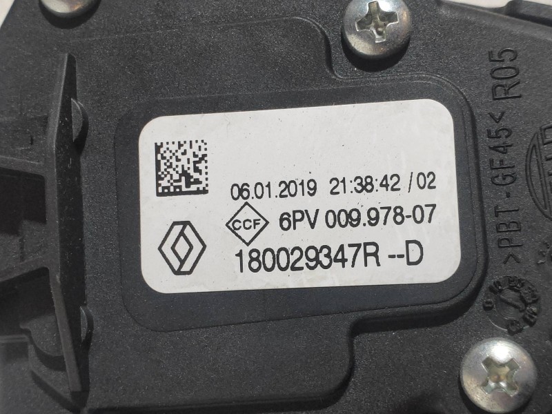 Recambio de potenciometro pedal para renault captur ii edition one referencia OEM IAM 180029347R 6PV00997807 
