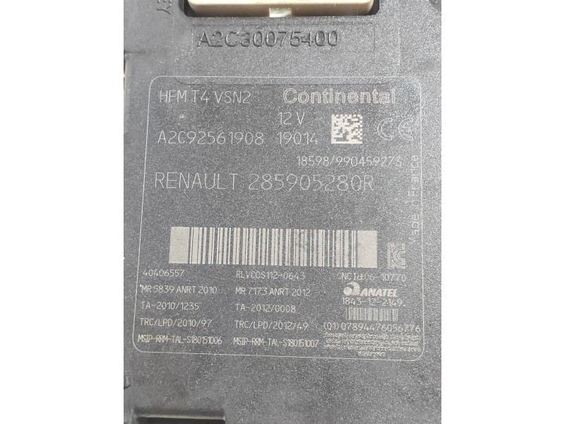 Recambio de conmutador de arranque para renault captur ii edition one referencia OEM IAM A2C92561908 285905280R 