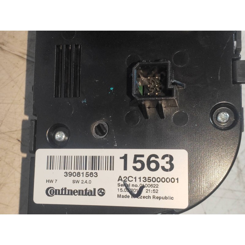 Recambio de mando calefaccion / aire acondicionado para opel mokka x color edition start/stop referencia OEM IAM 39081563 A2C113