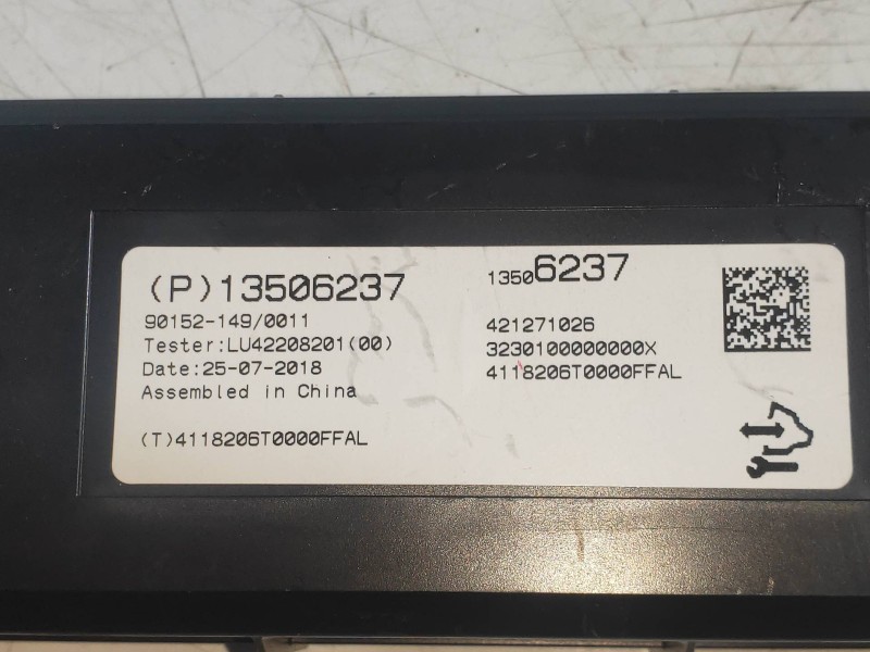 Recambio de modulo electronico para opel mokka x color edition start/stop referencia OEM IAM 13506237  