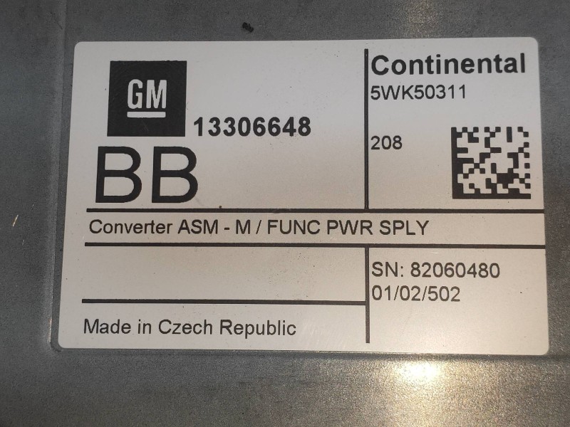 Recambio de modulo electronico para opel mokka x color edition start/stop referencia OEM IAM 13306648 5WK50311 