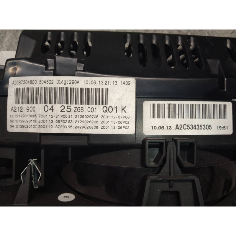 Recambio de cuadro instrumentos para mercedes clase e (w212) familiar 3.0 cdi cat referencia OEM IAM A2129000425 A2C53435305 A2C