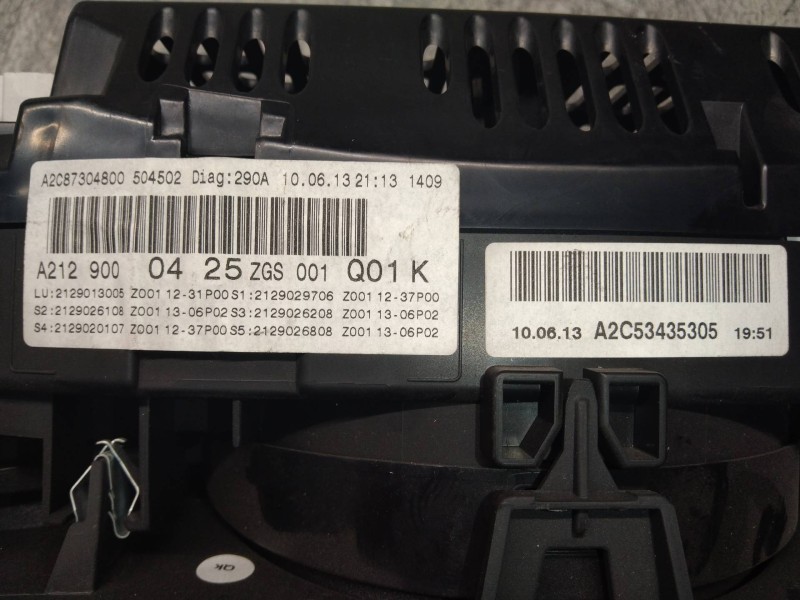 Recambio de cuadro instrumentos para mercedes clase e (w212) familiar 3.0 cdi cat referencia OEM IAM A2129000425 A2C53435305 A2C