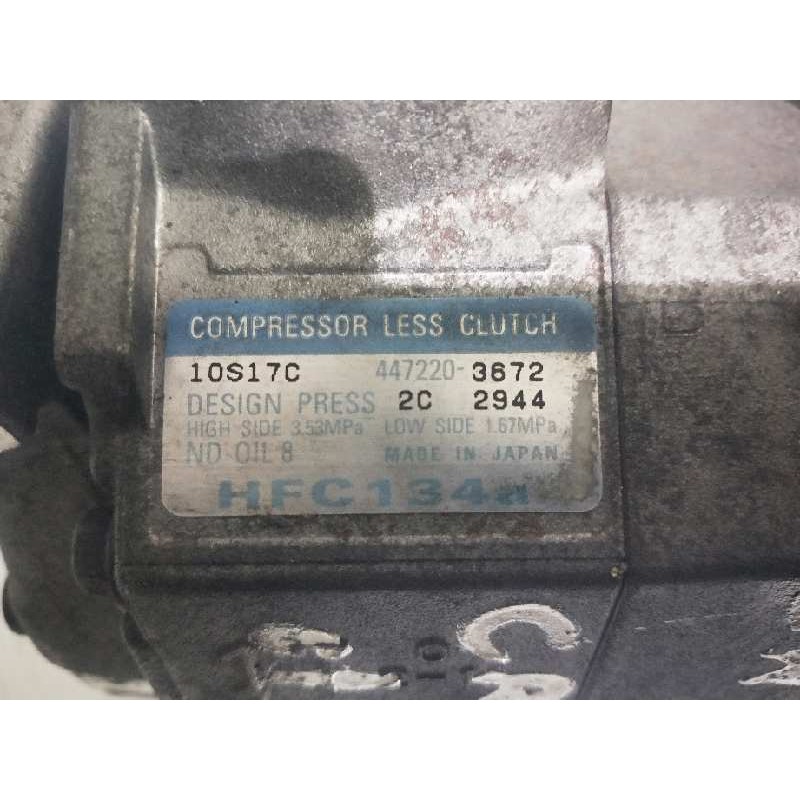Recambio de compresor aire acondicionado para chrysler pt cruiser (pt) 2.0 16v cat referencia OEM IAM 4472203672 10S17C HFC134A