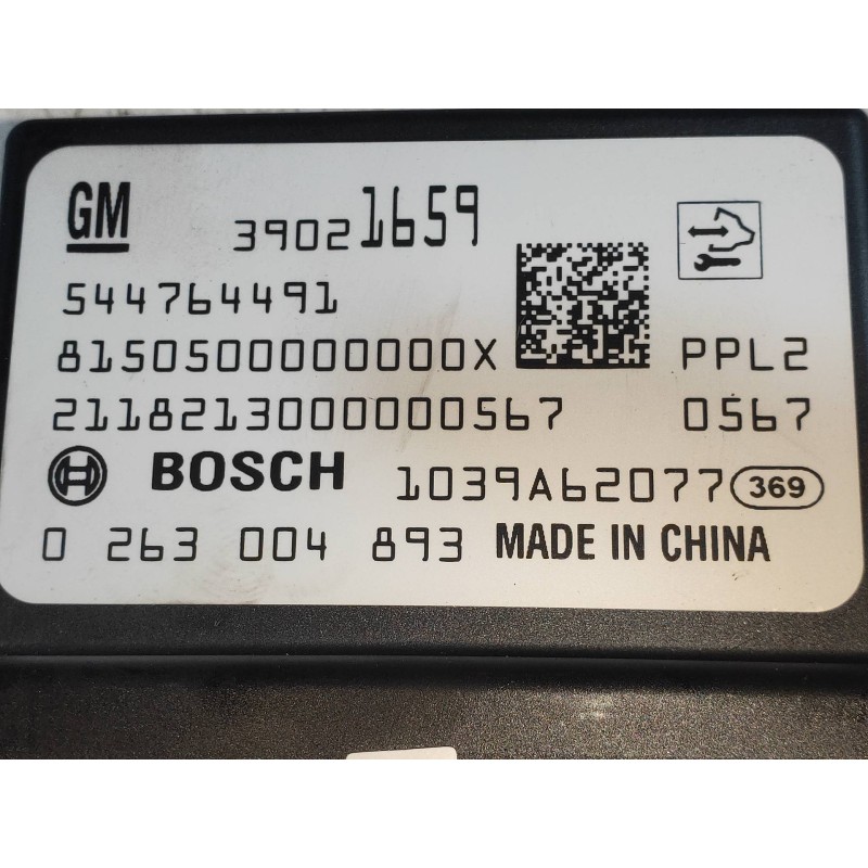 Recambio de modulo electronico para opel mokka x color edition start/stop referencia OEM IAM 0263004893 39021659 