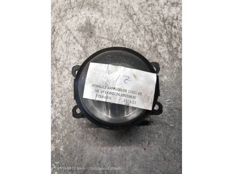 Recambio de faro antiniebla izquierdo para renault kangoo dynamique referencia OEM IAM   