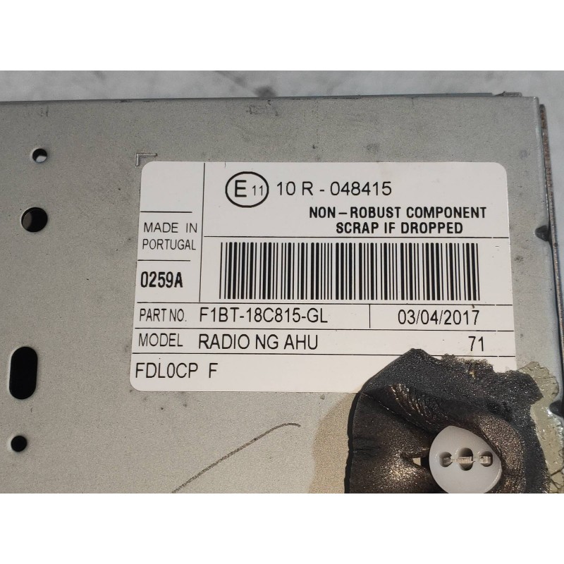 Recambio de sistema audio / radio cd para ford transit connect 1.5 tdci cat referencia OEM IAM F1BT18C815GL  