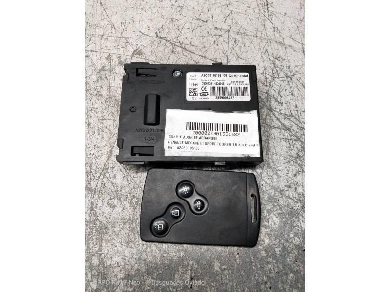 Recambio de conmutador de arranque para renault megane iii sport tourer 1.5 dci diesel fap referencia OEM IAM A2C53185186  TARJE