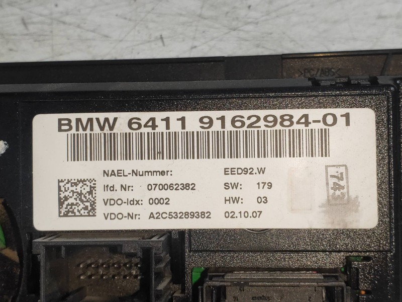 Recambio de mando calefaccion / aire acondicionado para bmw serie 3 coupe (e92) 320d referencia OEM IAM 64119162984 A2C53289382 