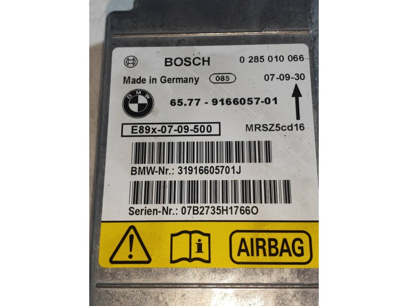 Recambio de centralita airbag para bmw serie 3 coupe (e92) 320d referencia OEM IAM 0285010066 65779166057 