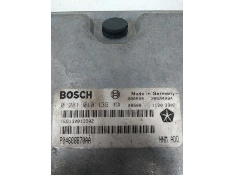 Recambio de centralita motor uce para chrysler voyager (gs) 2.5 turbodiesel referencia OEM IAM 0281010139 P04686870AA 