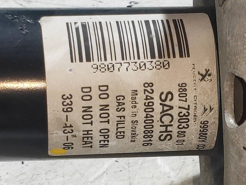 Recambio de amortiguador delantero izquierdo para peugeot 5008 allure referencia OEM IAM 9807730380  