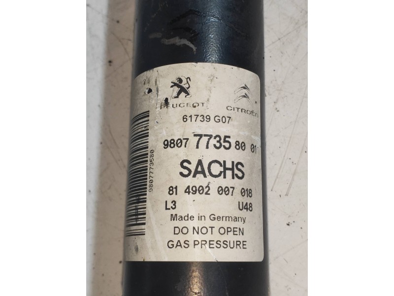Recambio de amortiguador trasero derecho para peugeot 5008 allure referencia OEM IAM 9807773580  