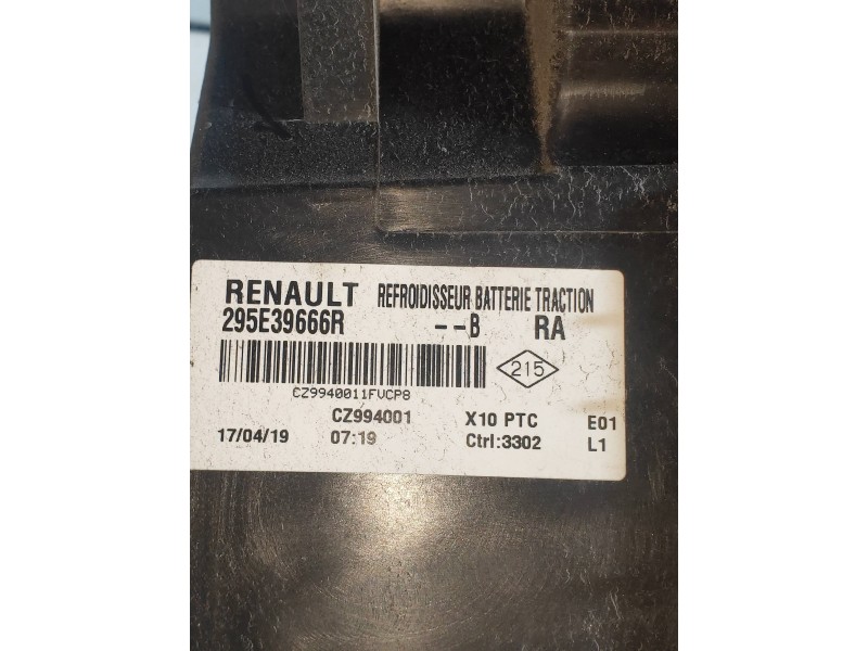 Recambio de calefaccion entera normal para renault zoe limited referencia OEM IAM 295E39666R CZ994001 Z9715 TRASERA