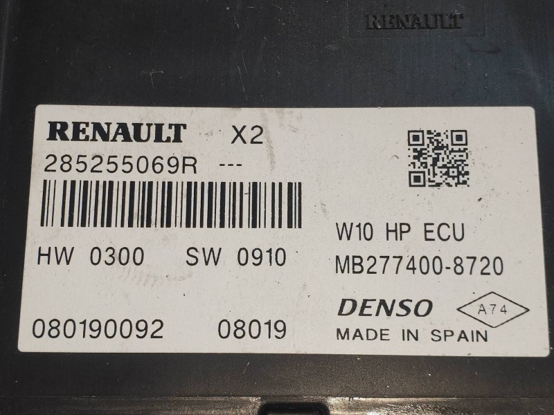 Recambio de modulo electronico para renault zoe limited referencia OEM IAM 285255069R MB2774008720 