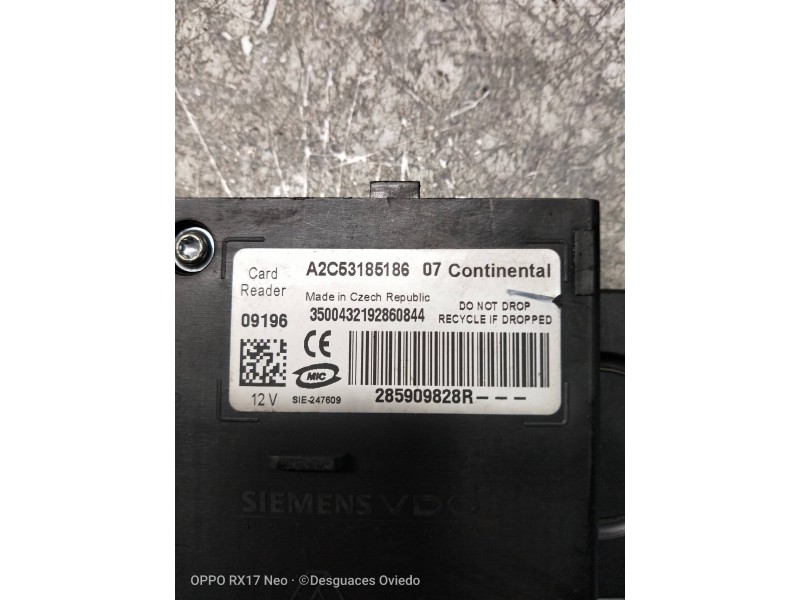 Recambio de conmutador de arranque para renault megane iii coupe dynamique referencia OEM IAM A2C53185186 285909828R TARJETA