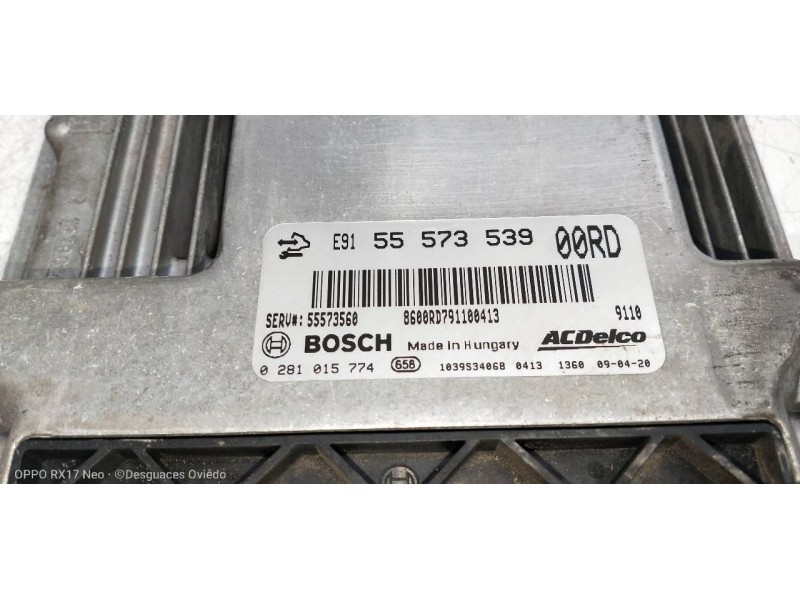 Recambio de centralita motor uce para opel insignia berlina cosmo referencia OEM IAM 0281015774 55573539 00RD