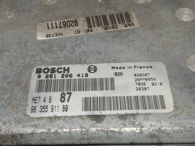 Recambio de centralita motor uce para peugeot 607 (s1) básico referencia OEM IAM 0261206418 9635591180 ME746 87